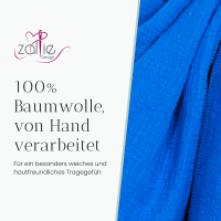 Halstuch Musselin Blau