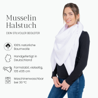 Halstuch Musselin Weiß
