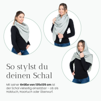 Halstuch Musselin Schwarz